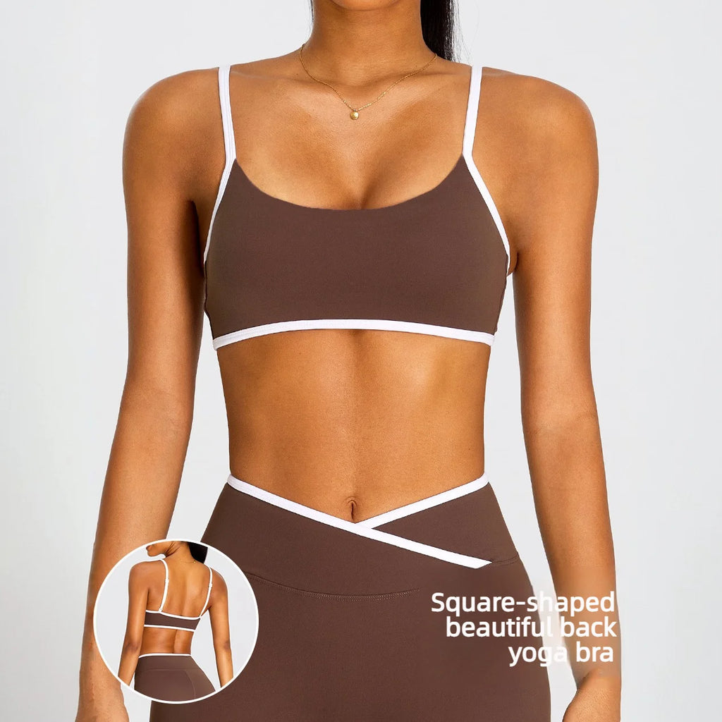Contrast Strap Bra Tank