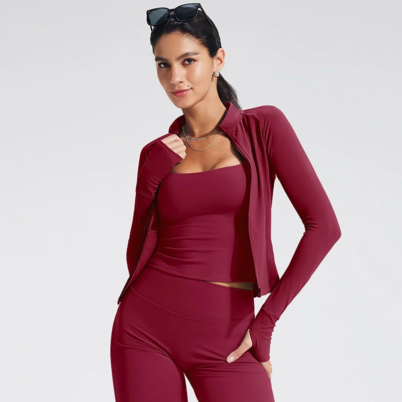 Stand Collar Yoga Jacket