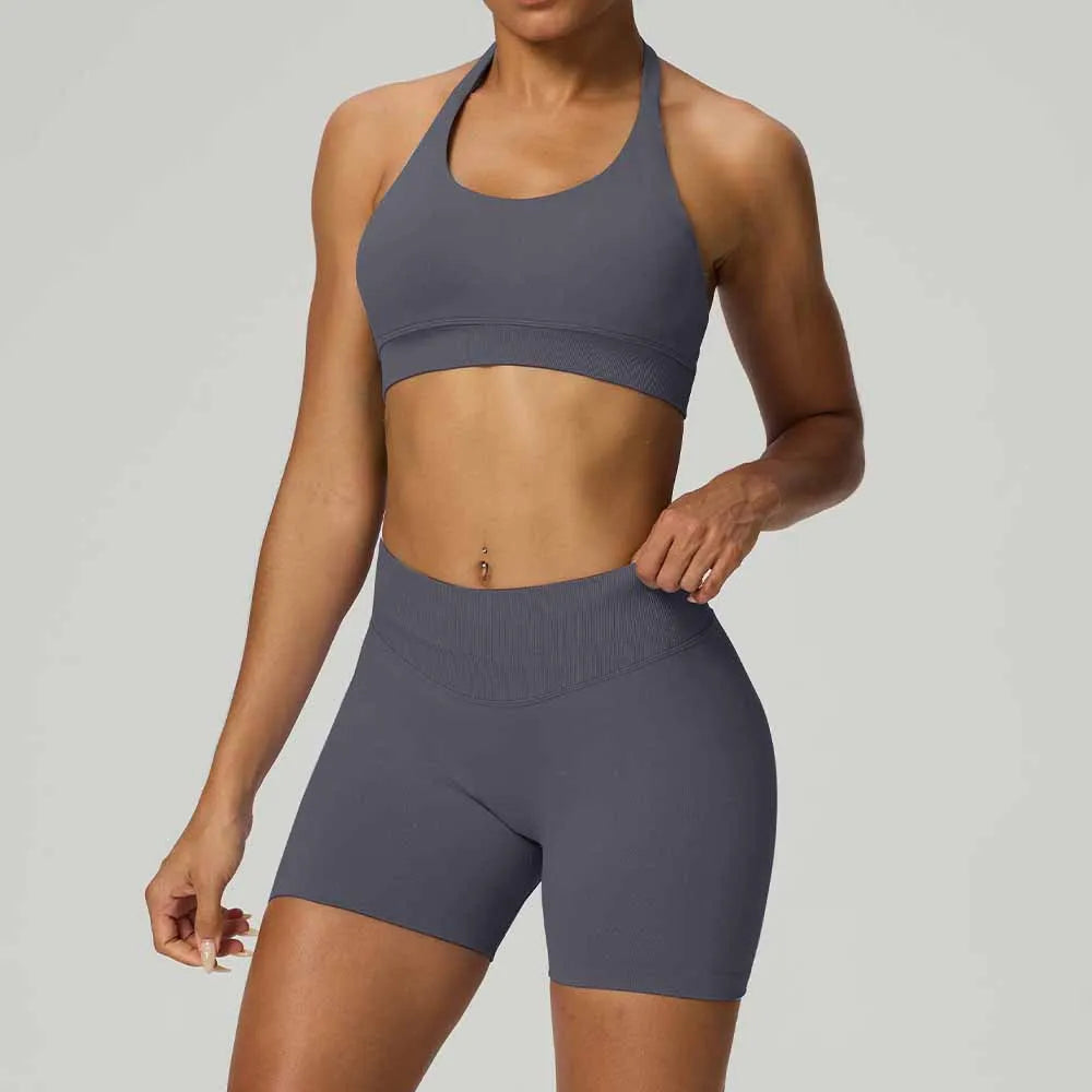 Halter Corset Shorts Set