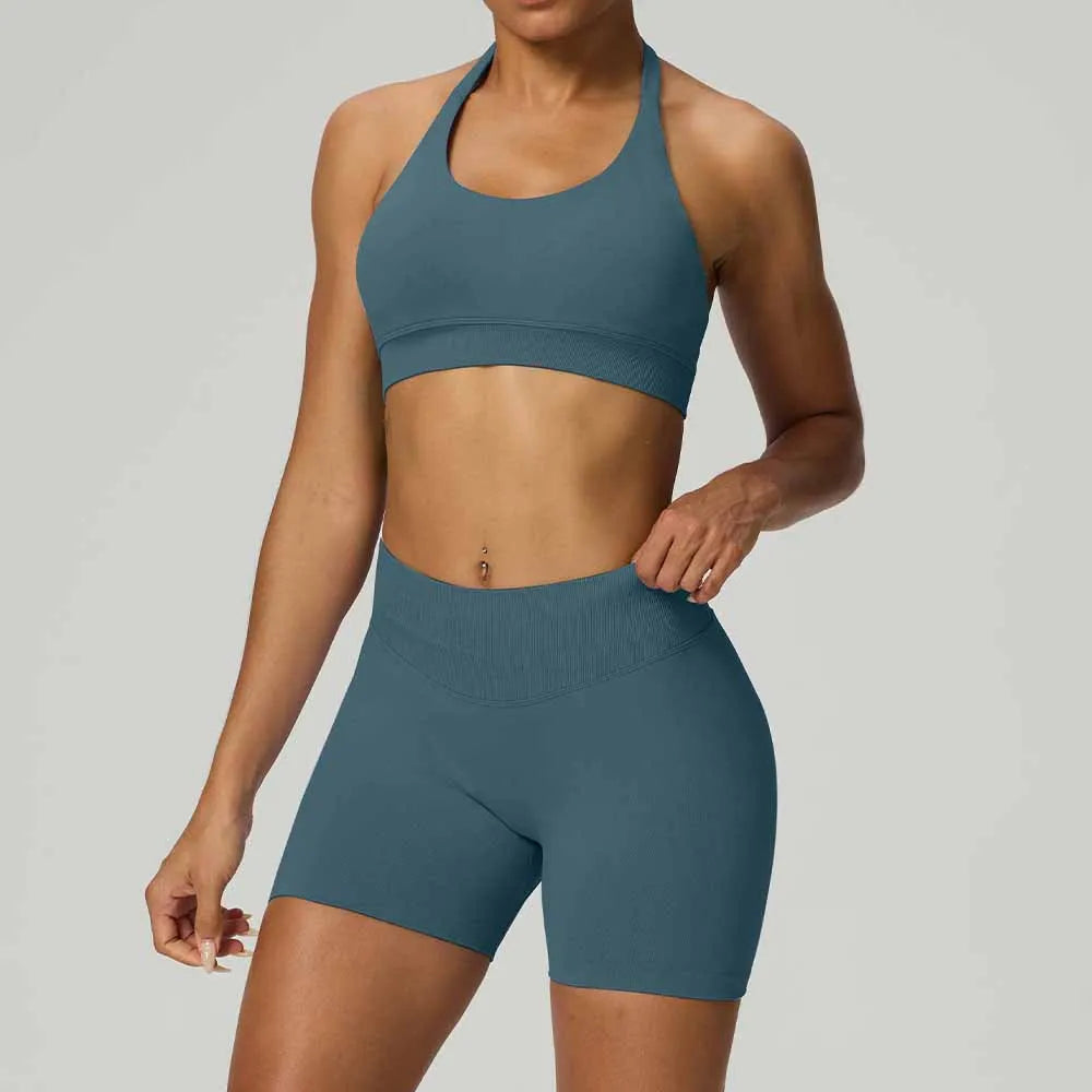 Halter Corset Shorts Set