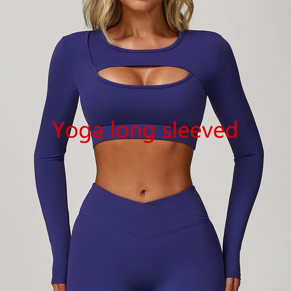 Hollow-Out Long Sleeve Top