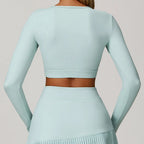 Hollow-Out Long Sleeve Top