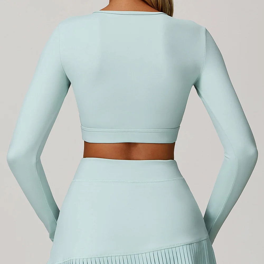Hollow-Out Long Sleeve Top