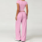 Square Neck Wide-Leg Set