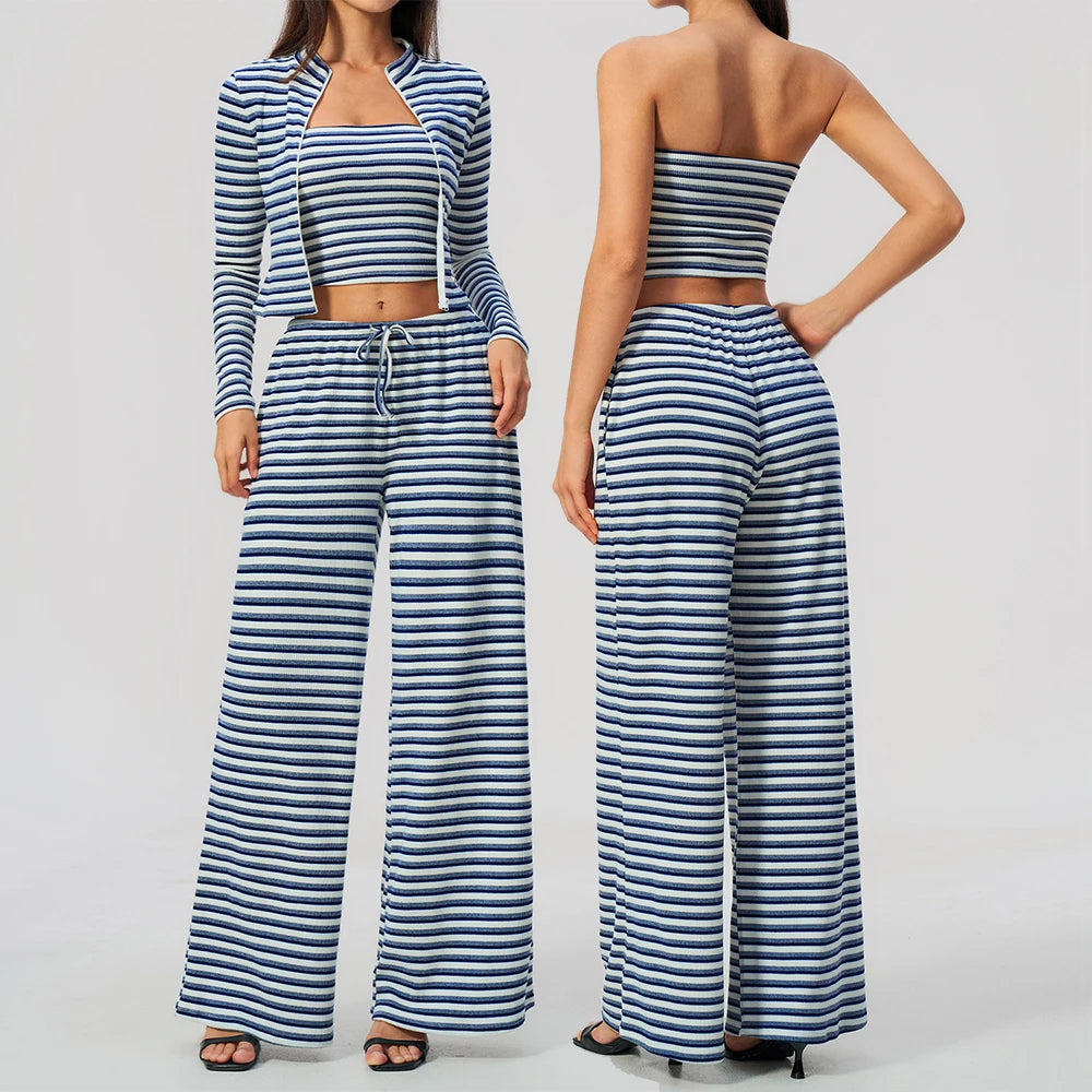 Ribbed Zip Top Set