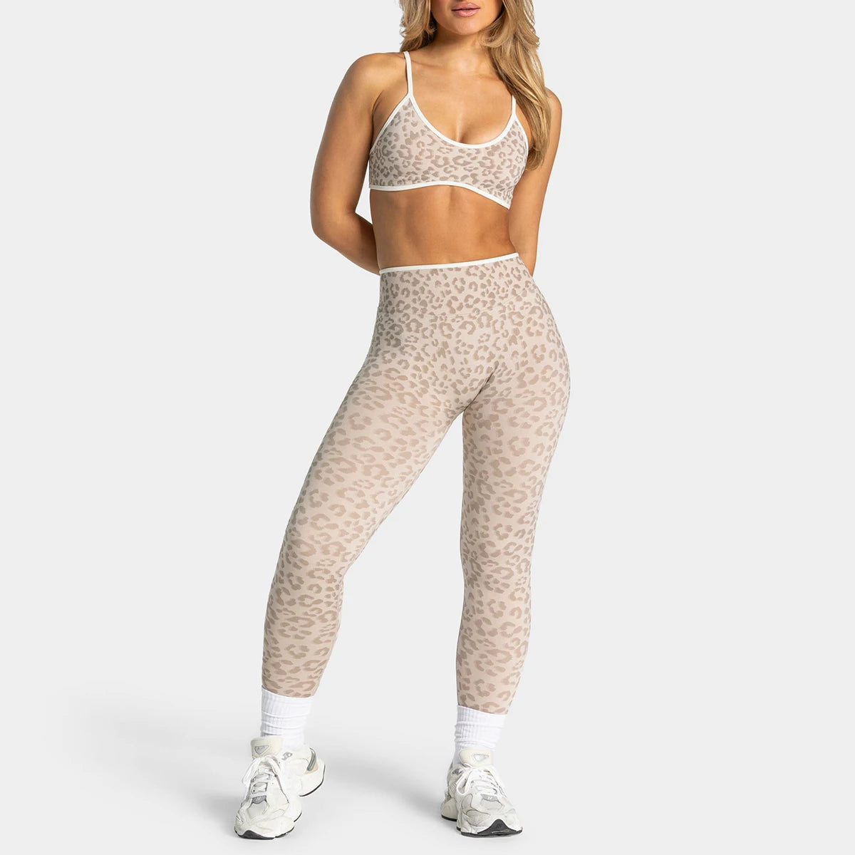 Leopard Block Pants Set