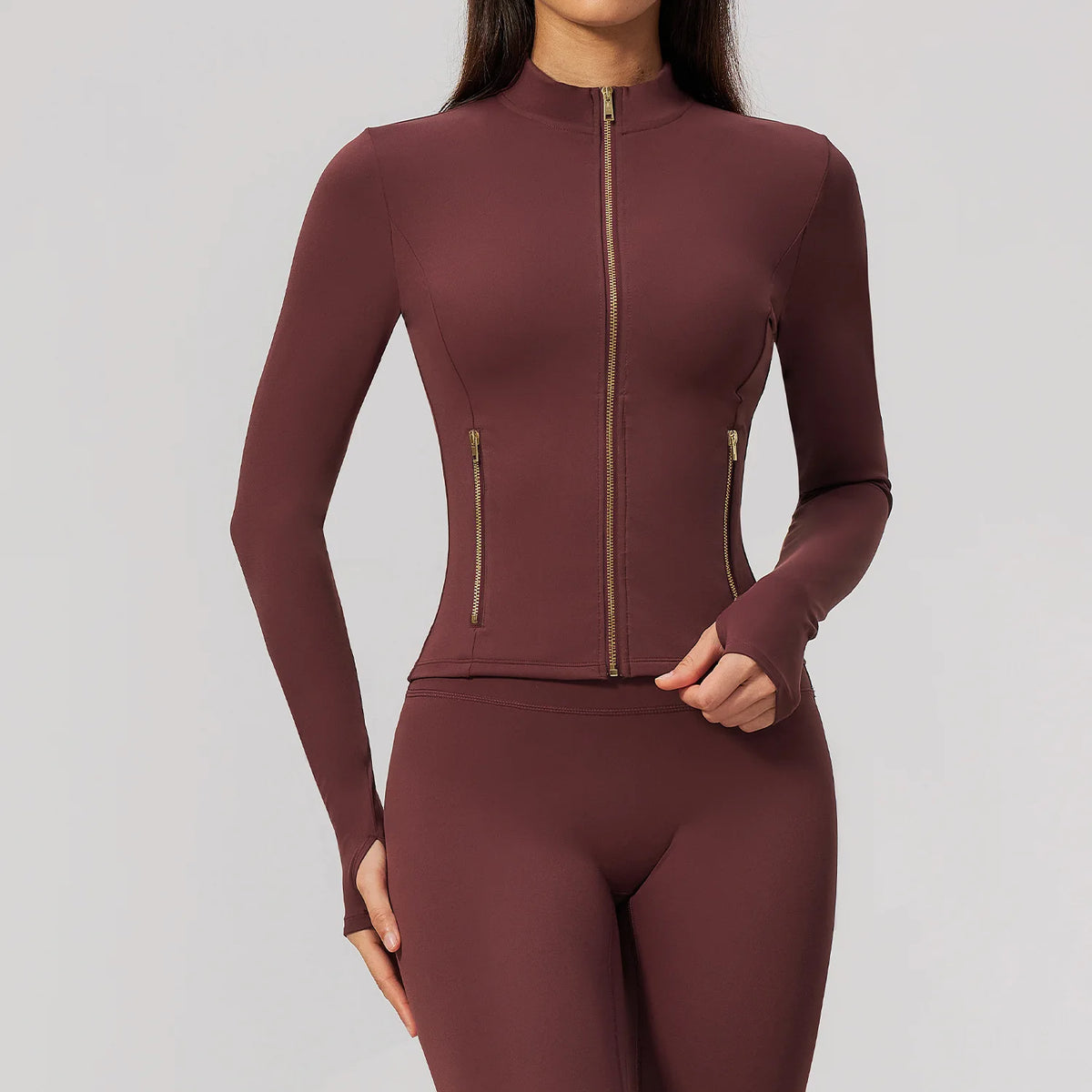 Thumbhole Crop Jacket