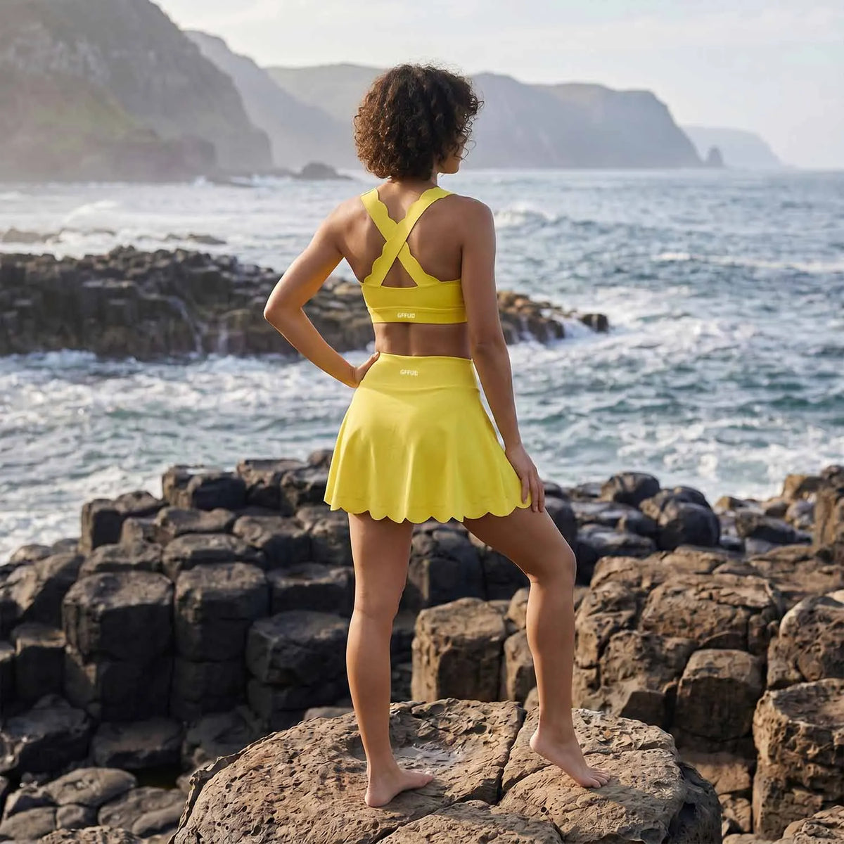 Cross-Back Skirt Set