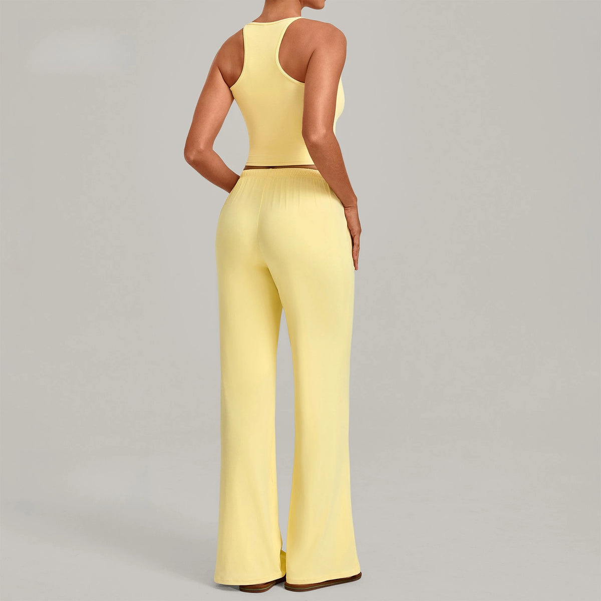 Drawstring Vest Pants Set