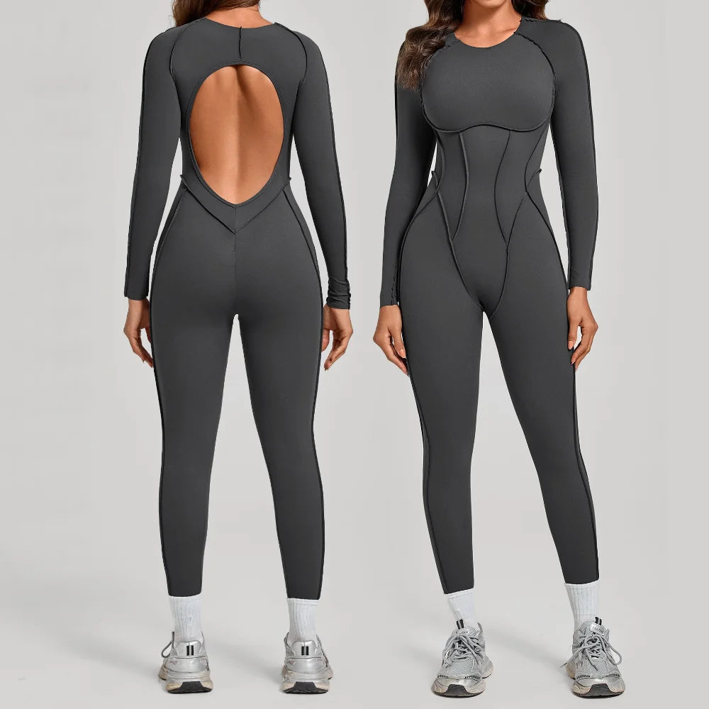 Long Sleeve Zip Romper