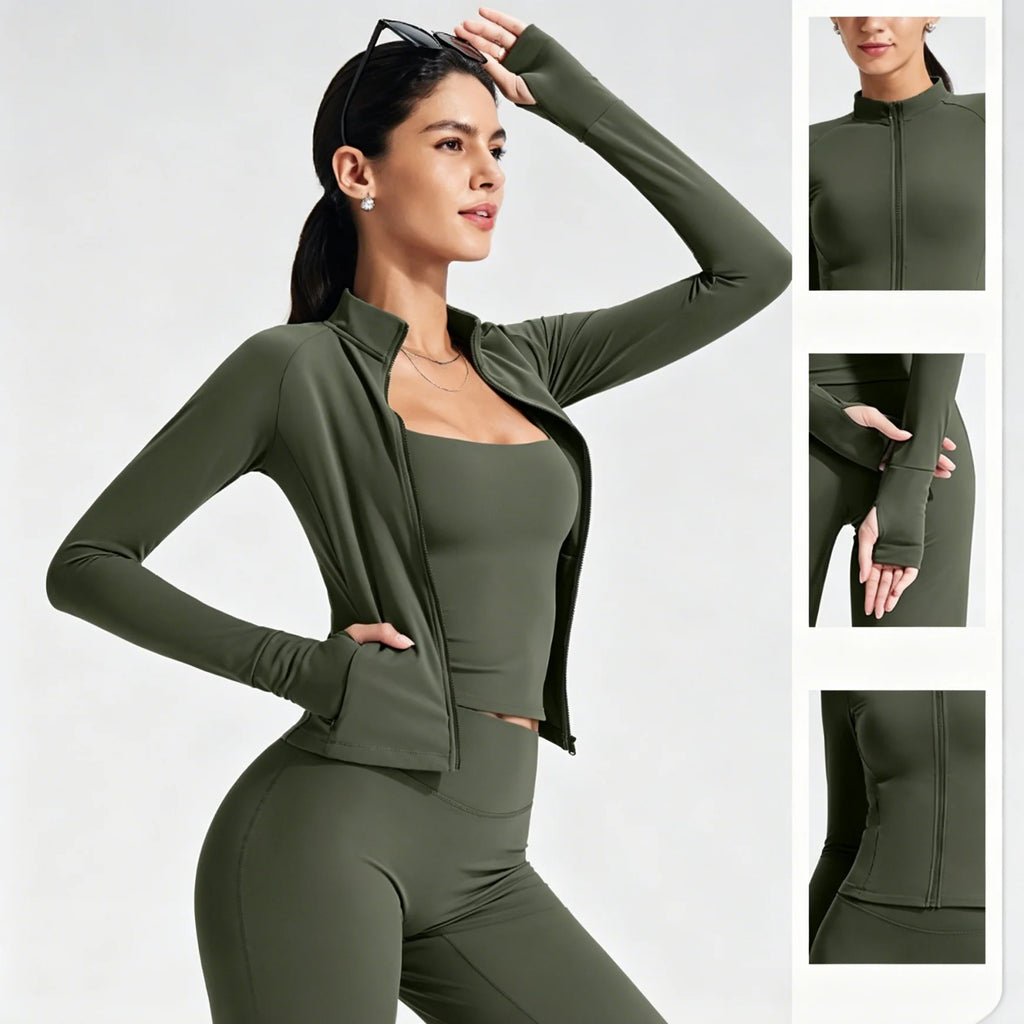Stand Collar Yoga Jacket