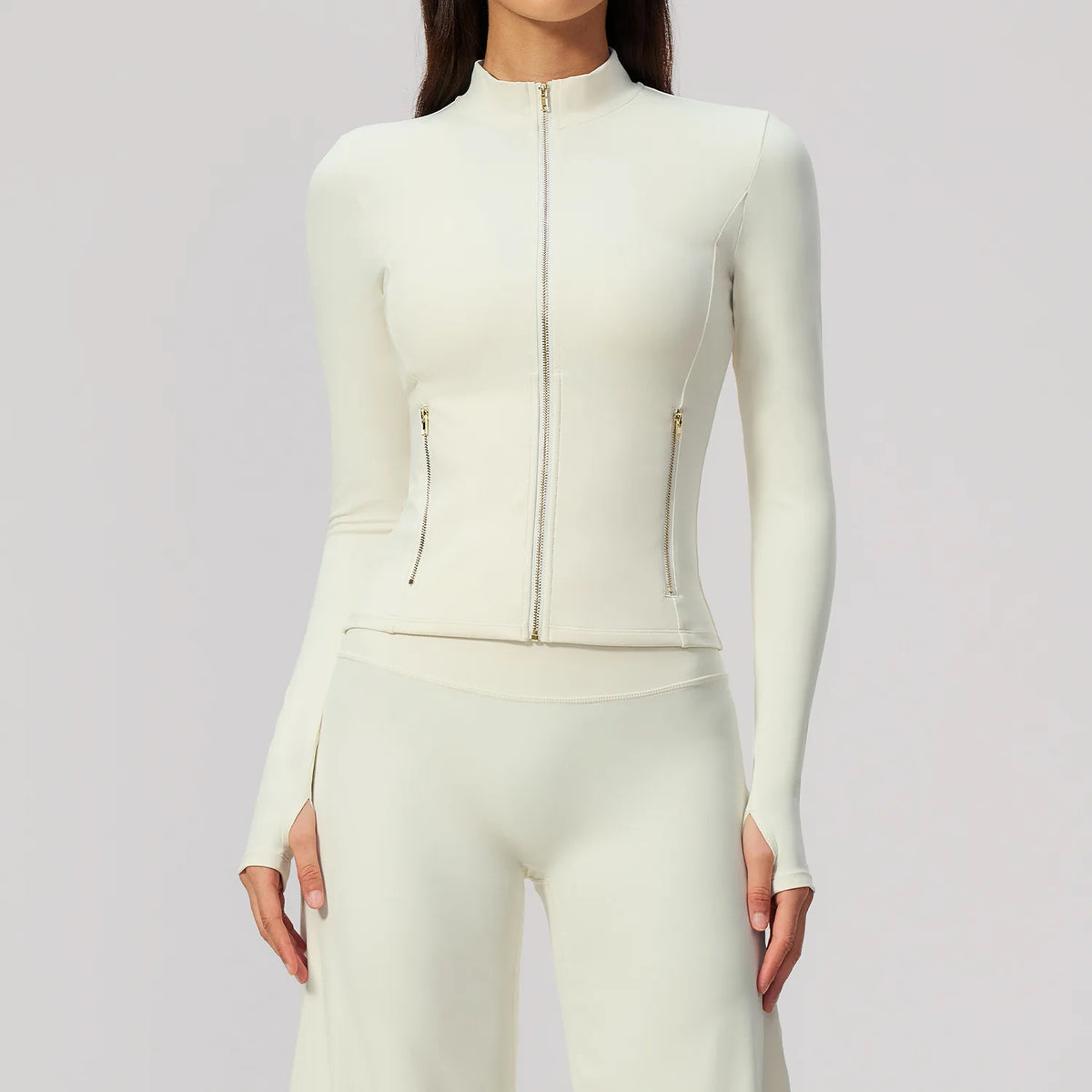Thumbhole Crop Jacket