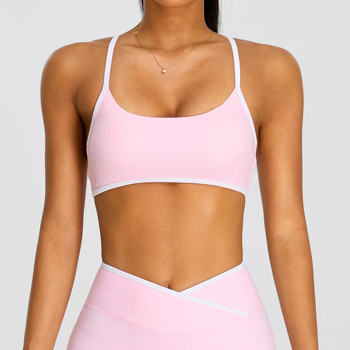 Contrast Strap Bra Tank