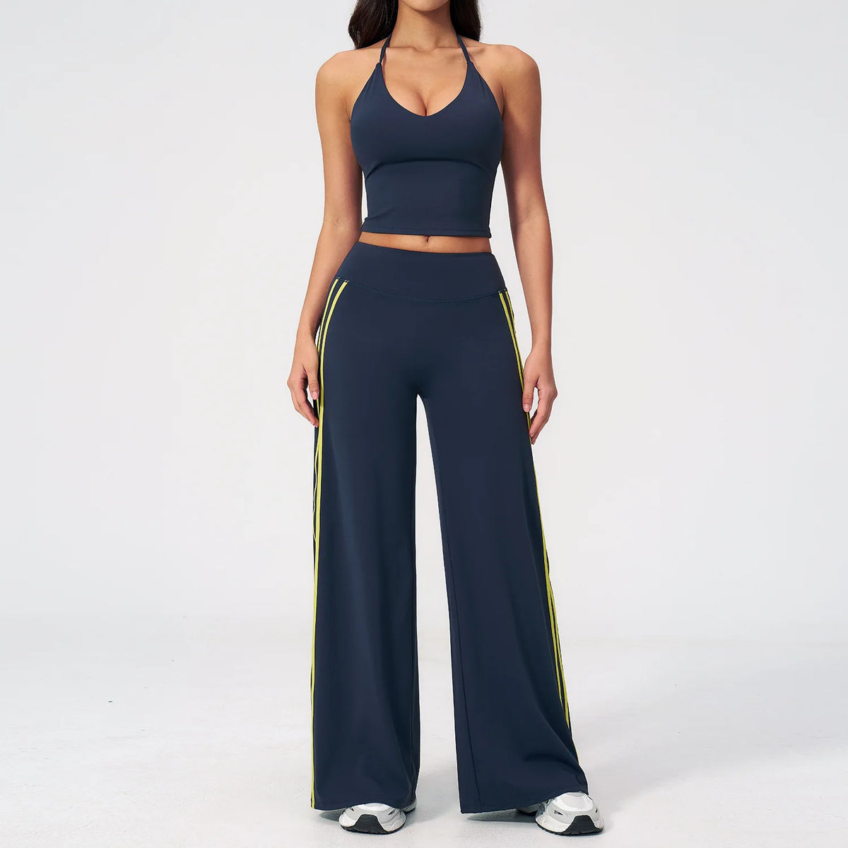 Y-Back Stripe Pants Set