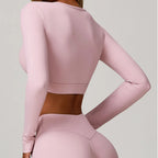Hollow-Out Long Sleeve Top