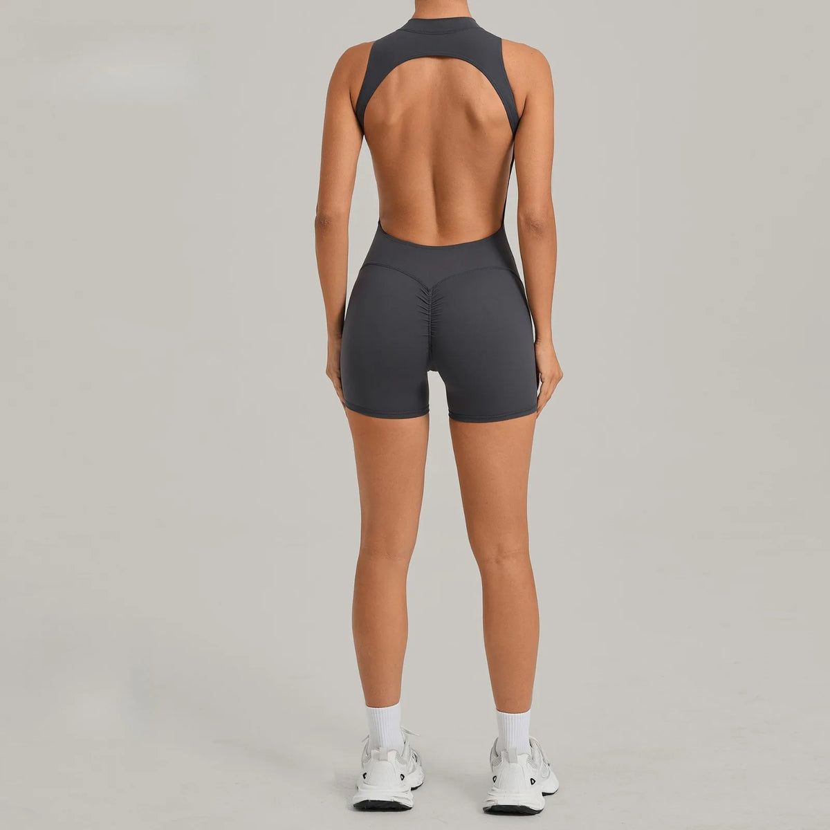 Half-Zip Padded Bodysuit