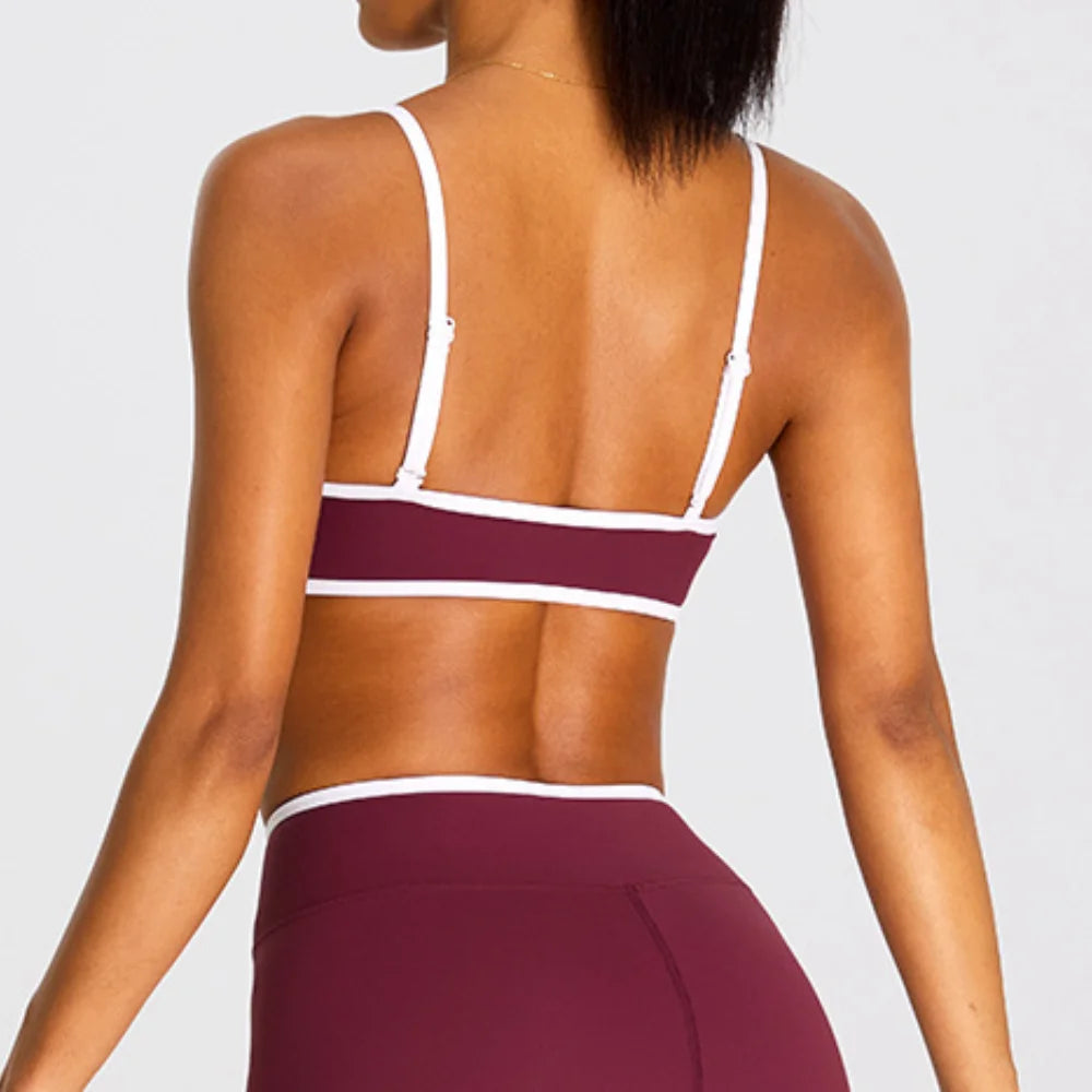 Contrast Strap Bra Tank