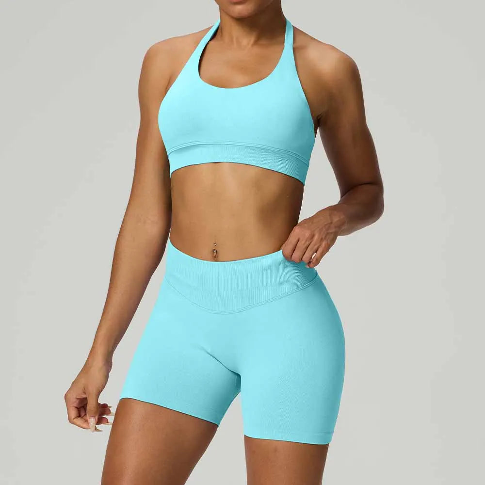Halter Corset Shorts Set