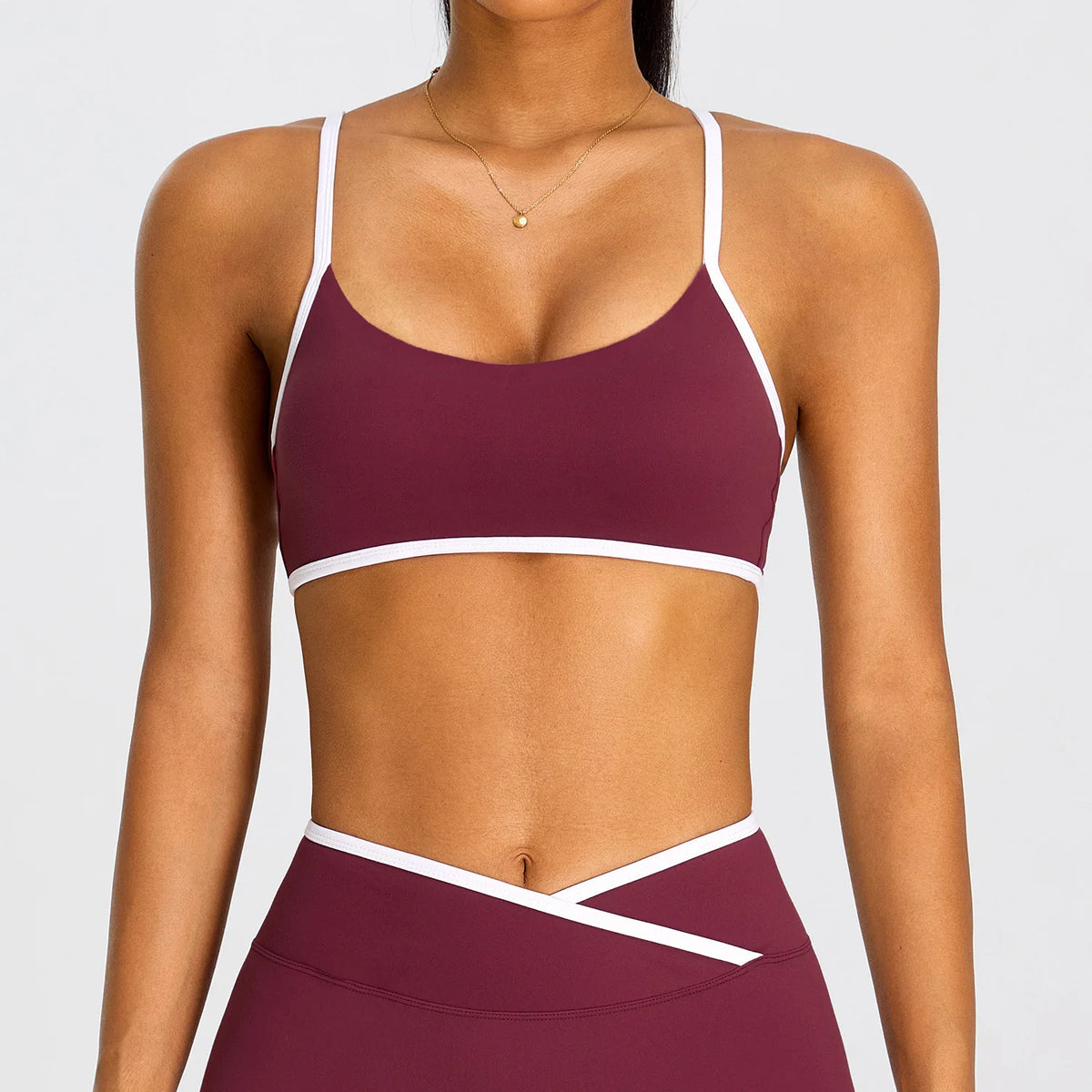 Contrast Strap Bra Tank