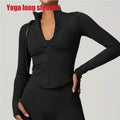 Ribbed Stand Collar Jacket