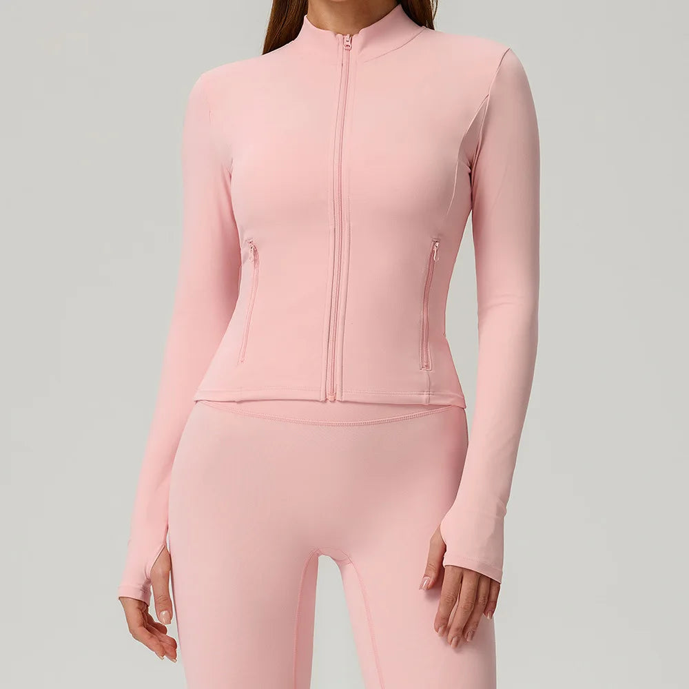 Stand Collar Zip Cardigan