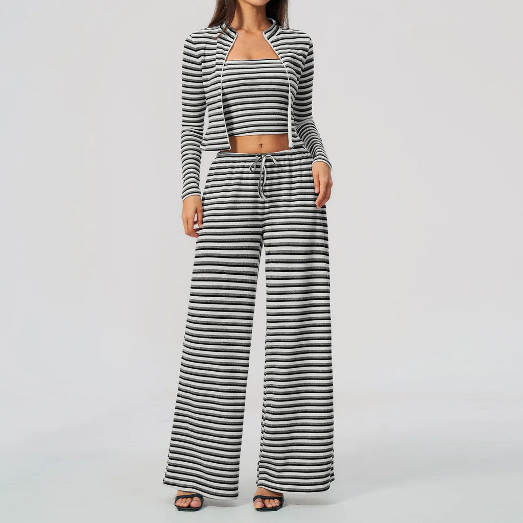 Ribbed Zip Top Set