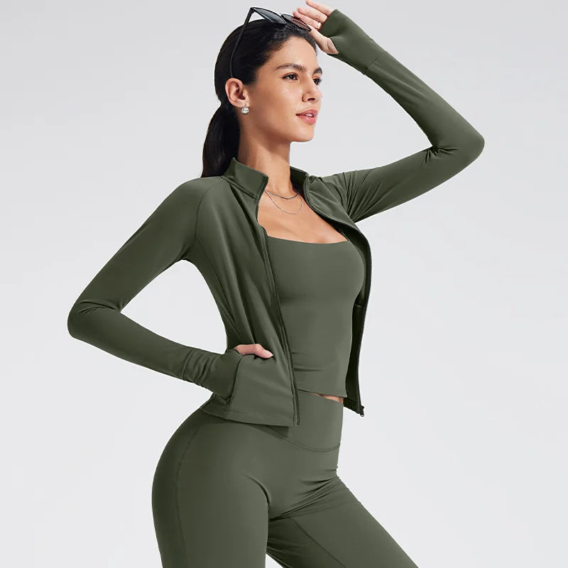 Stand Collar Yoga Jacket