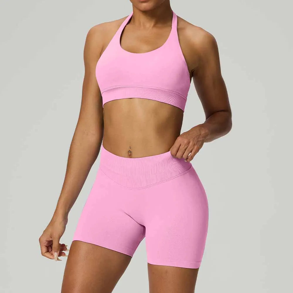 Halter Corset Shorts Set