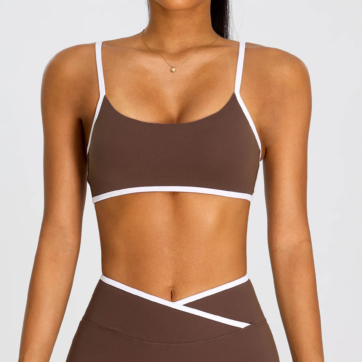 Contrast Strap Bra Tank