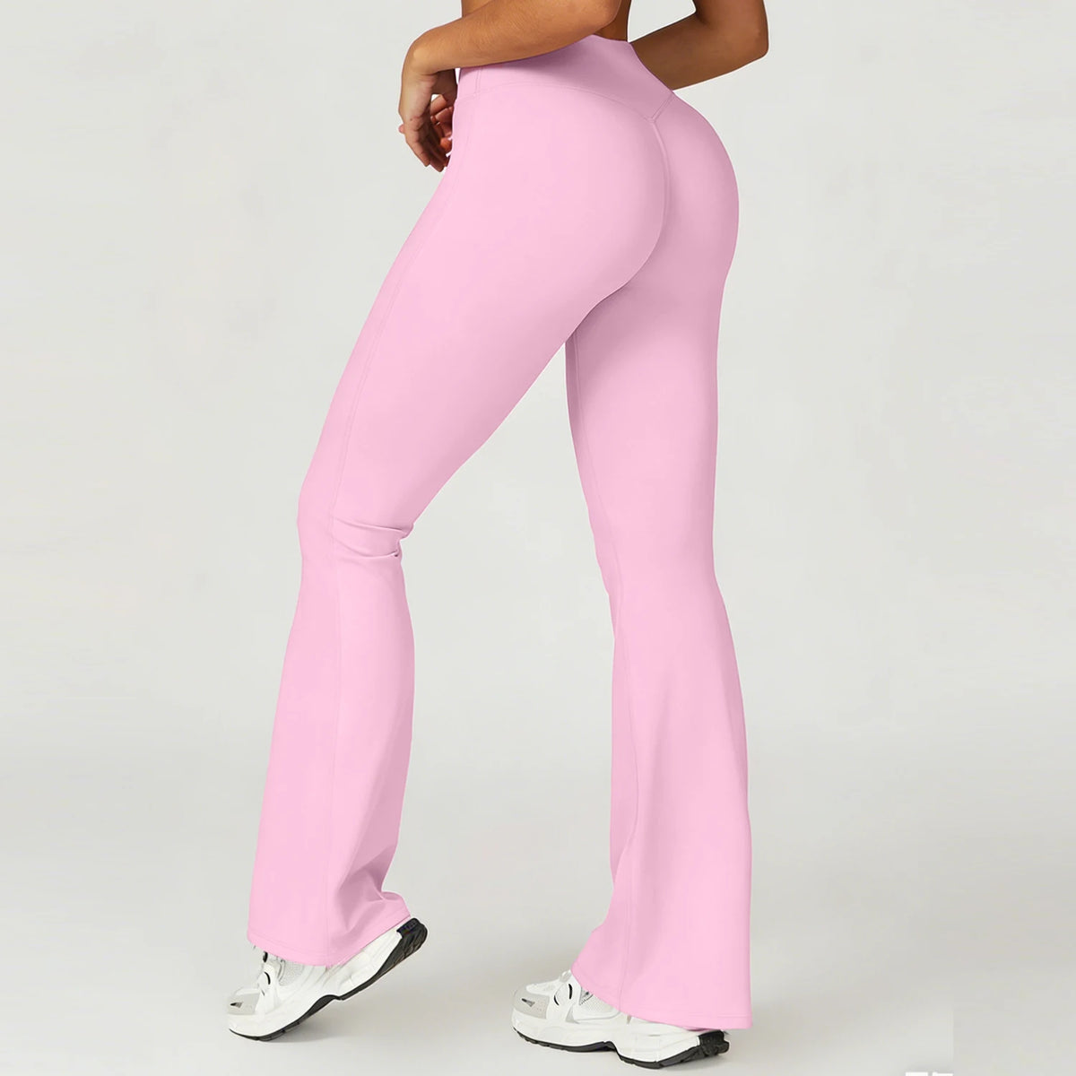 Cross-Waist Flare Leggings