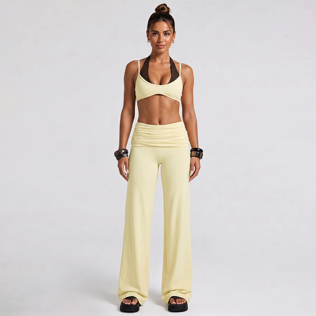Faux Layer Pants Set